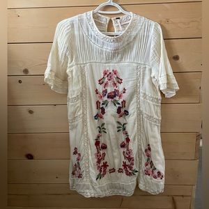 Free People perfectly Victorian embroidered tunic